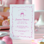 Invitation 30e Anniversaire Fête Pink Whimsical Doodle<br><div class="desc">Invitation à la fête du 30e anniversaire de doodle à la main. Deux verres de vin et un sprig botanique accentuent le texte simple. Le tout est entouré d'un cadre de gribouillis rose. Moderne et minimaliste,  cette invitation rose est très en vogue pour le printemps et l'été 2025.</div>
