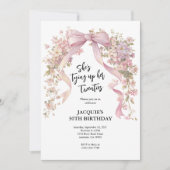 Invitation 30e anniversaire Floral Ribbon Bow (Devant)