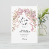 Invitation 30e anniversaire Floral Ribbon Bow (Debout devant)