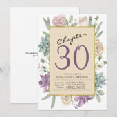 Invitation 30e anniversaire Floral Surprise Party (Devant / Derrière)