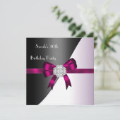 Invitation 30e anniversaire Fuschia White Black Diamond (Debout devant)