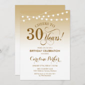 Invitation 30e anniversaire - Gold White (Devant / Derrière)