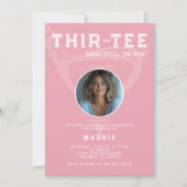 Invitation 30e Anniversaire Golf Club Photo rose moderne (Devant)