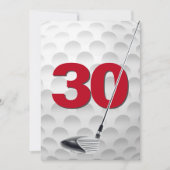 Invitation 30e anniversaire Golf Theme Party (Devant)