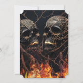 Invitation 30e anniversaire Halloween Black Gold Crâne modern (Dos)