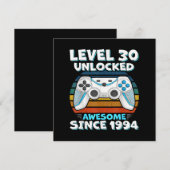 Invitation 30e anniversaire Homme femme 30 ans 1994 (Devant / Derrière)