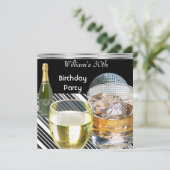 Invitation 30e anniversaire Hommes Boissons Black Silver Man (Debout devant)