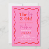 Invitation 30e anniversaire La grande frontière ondulée 3-Oh (Devant)