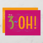 Invitation 30e anniversaire - le Big 3-OH! (Devant / Derrière)