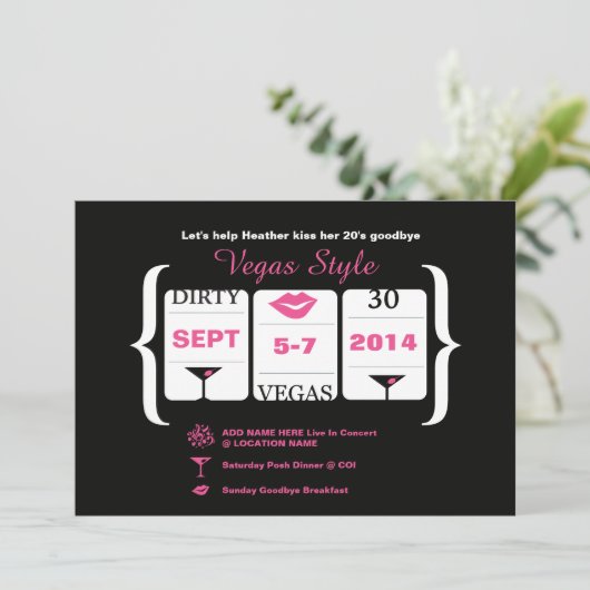 Invitation 30e Anniversaire Machine à sous (Debout devant)