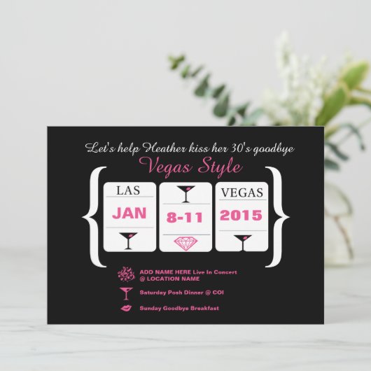 Invitation 30e Anniversaire Machine à sous (Debout devant)