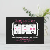 Invitation 30e anniversaire machine à sous Dice et jetons de  (Debout devant)