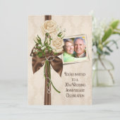 Invitation 30e anniversaire Mariage Roses (Debout devant)