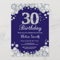 30e anniversaire Marine Bleu et Diamant d'argent