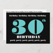 Invitation 30e anniversaire Modèle de réception (Devant / Derrière)