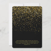 Invitation 30e anniversaire moderne Black Gold (Dos)