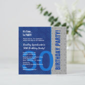 Invitation 30e anniversaire Moderne Bleu et Argent S300 (Debout devant)
