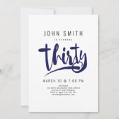 Invitation 30e anniversaire, Moderne, Masculine (Devant)