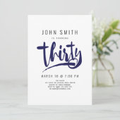 Invitation 30e anniversaire, Moderne, Masculine (Debout devant)