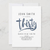 Invitation 30e anniversaire, Moderne, Masculine (Devant)