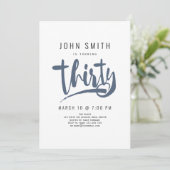 Invitation 30e anniversaire, Moderne, Masculine (Debout devant)