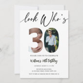 Invitation 30e anniversaire moderne - Regardez qui a 30 ans ! (Devant)
