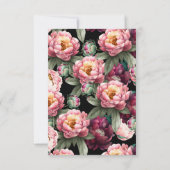 Invitation 30e anniversaire Moody moderne Bourgogne Blush Flo (Dos)