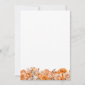 Invitation 30e anniversaire Orange Rose Floral Party (Dos)