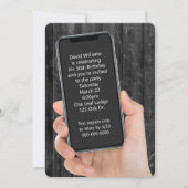 Invitation 30e anniversaire Partie Message texte I (Devant)