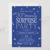 Invitation 30e anniversaire Parties scintillant Confetti Surp (Devant)