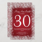 Invitation 30e anniversaire Parties scintillant de Sparkling  (Devant / Derrière)