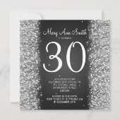 Invitation 30e anniversaire Parties scintillant d'étincelle N (Devant)