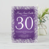 Invitation 30e anniversaire Parties scintillant d'étincelle v (Debout devant)