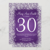 Invitation 30e anniversaire Parties scintillant d'étincelle v (Devant / Derrière)