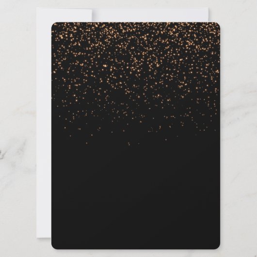 Invitation 30e anniversaire Parties scintillant d'or (Dos)