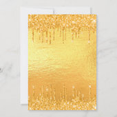 Invitation 30e anniversaire parties scintillant or gouttes (Dos)