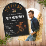 Invitation 30e anniversaire Photo Cowboy Casquette Bottes Mas<br><div class="desc">30th Birthday Photo Cowboy Casquette Boots Masculine Invitation présente une paire de bottes en cuir noir cowboy avec un casquette cowboy brun drapé au-dessus. Ajoutez votre photo préférée au verso. Créé par Evco Studio www.zazzle.com/store/evcostudio</div>