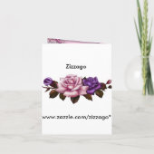 Invitation 30e anniversaire Pink Purple Rose (Dos)