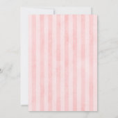 Invitation 30e anniversaire Pink Stripe Floral Gold Parties s (Dos)