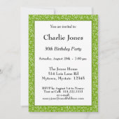 Invitation 30e anniversaire Random Number Motif Vert/Blanc (Devant)