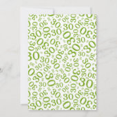 Invitation 30e anniversaire Random Number Motif Vert/Blanc (Dos)