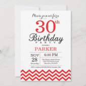 Invitation 30e anniversaire Red Chevron (Devant)