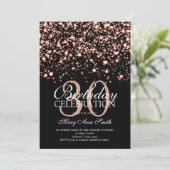 Invitation 30e anniversaire Rose de fête Gold Midnight Glam (Debout devant)
