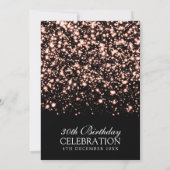 Invitation 30e anniversaire Rose de fête Gold Midnight Glam (Dos)