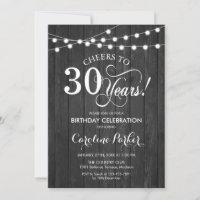 30e anniversaire - Rustic Grey Motif