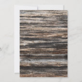 Invitation 30e anniversaire Rustic Wood Party (Dos)