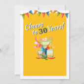 Invitation 30e anniversaire Salutations à 30 ans Margarita Fi (Dos)