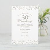 Invitation 30e anniversaire Save the Date Hearts Confetti (Debout devant)