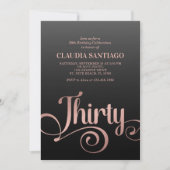Invitation 30e anniversaire Script moderne (Devant)