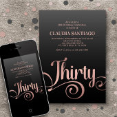 Invitation 30e anniversaire Script moderne